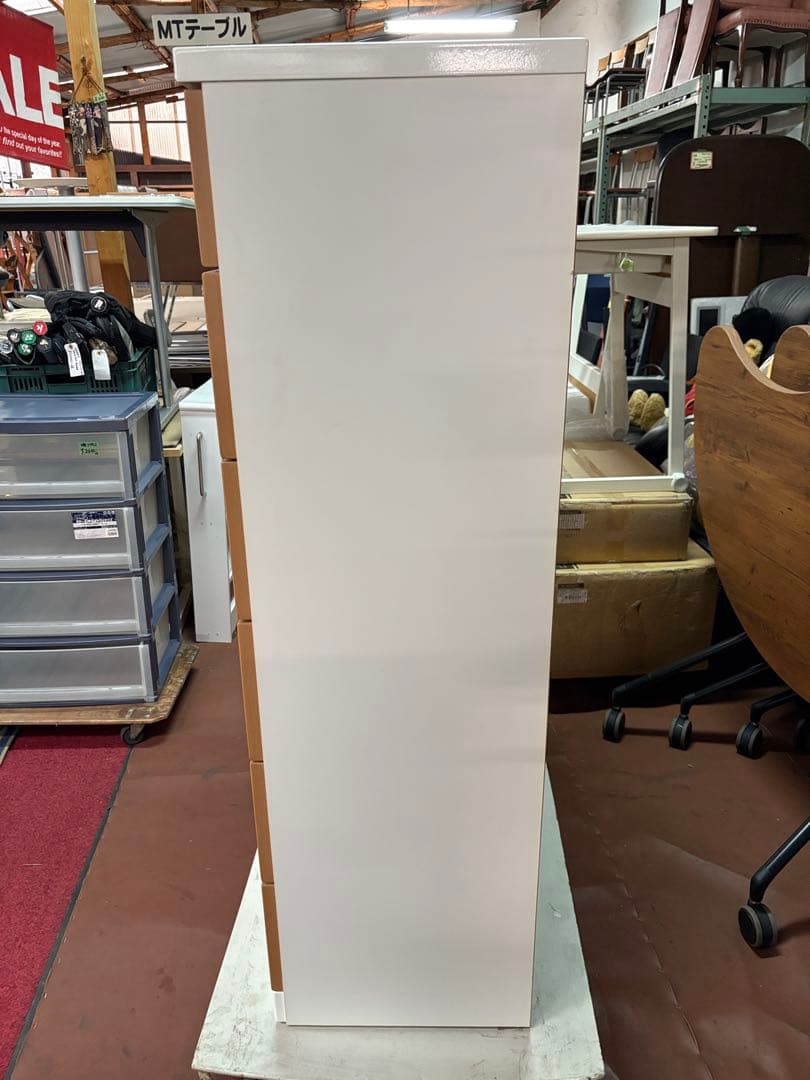 マルミツ　6段チェスト　レール付き　横幅105㎝　奥行42.5㎝　高さ139㎝