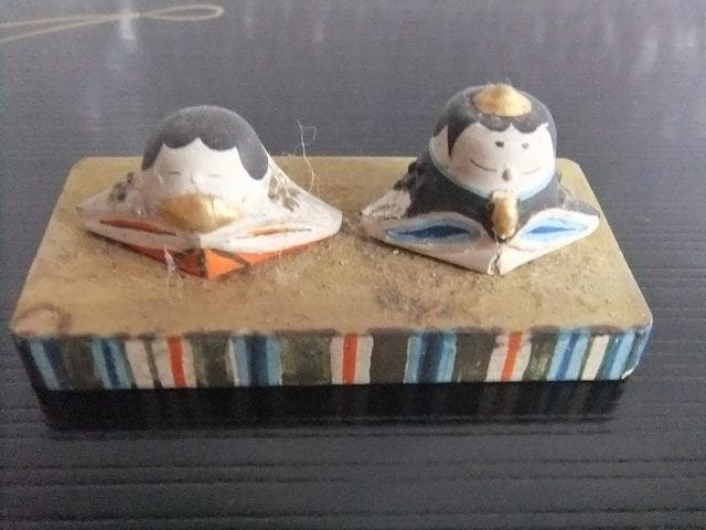 雛人形 骨董品 アンティークな雛 明治 箱無し 小さな雛人形 もしかして松園？