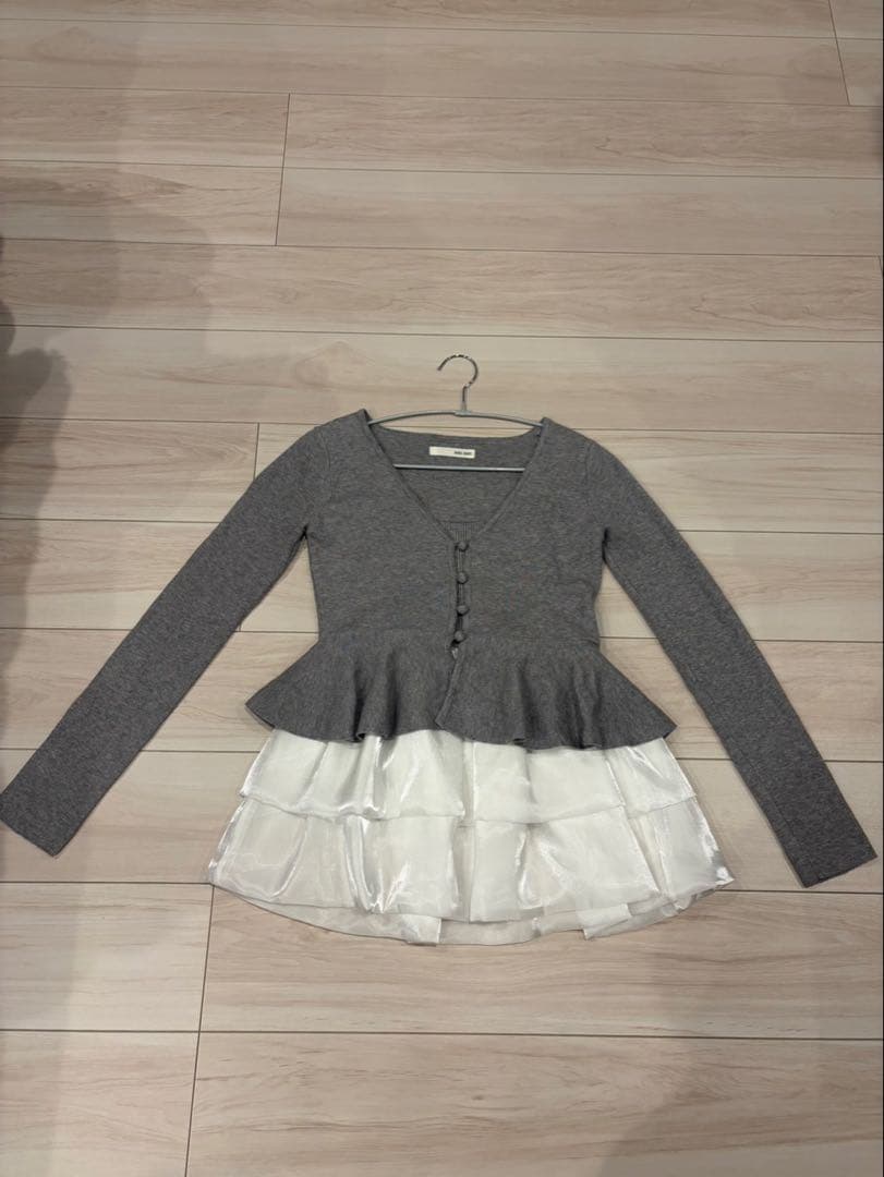  PARTY ドッキングペプラムニットアンサンブル　フリーサイズ