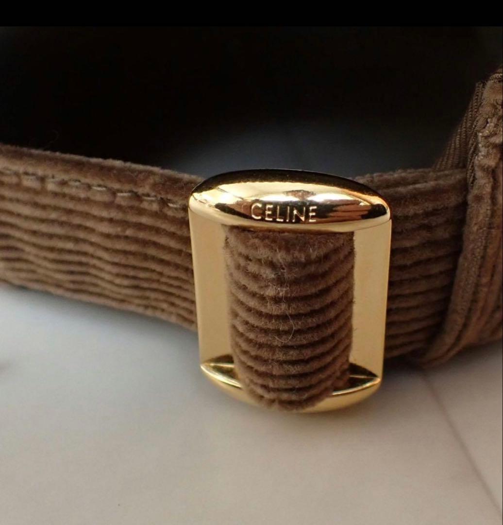 セリーヌ トリオンフコーデュロイ ベースボールキャップ