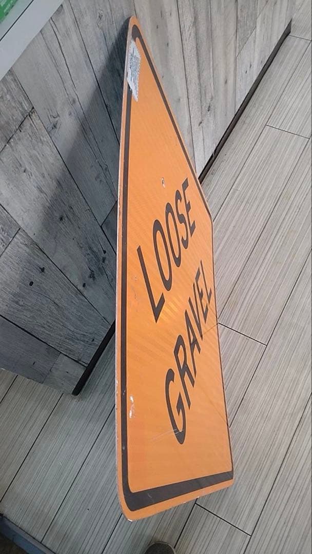 交通標識 USA 看板 アメリカン 雑貨 LOOSE GRAVEL ヴィンテージ