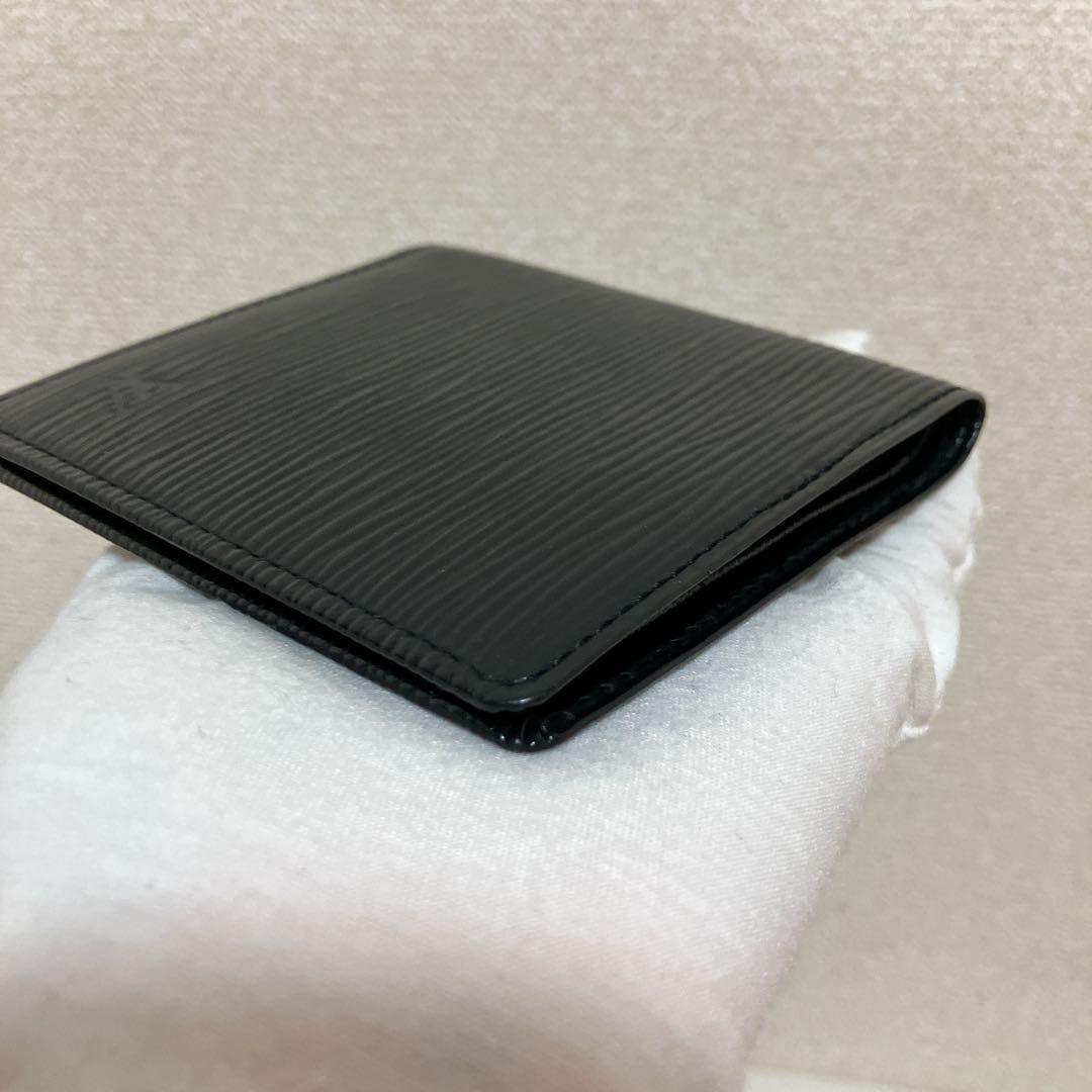 ヴィトン　ポルトビエ 6 カルトクレディ カードケース 二つ折り　エピ　ノアール