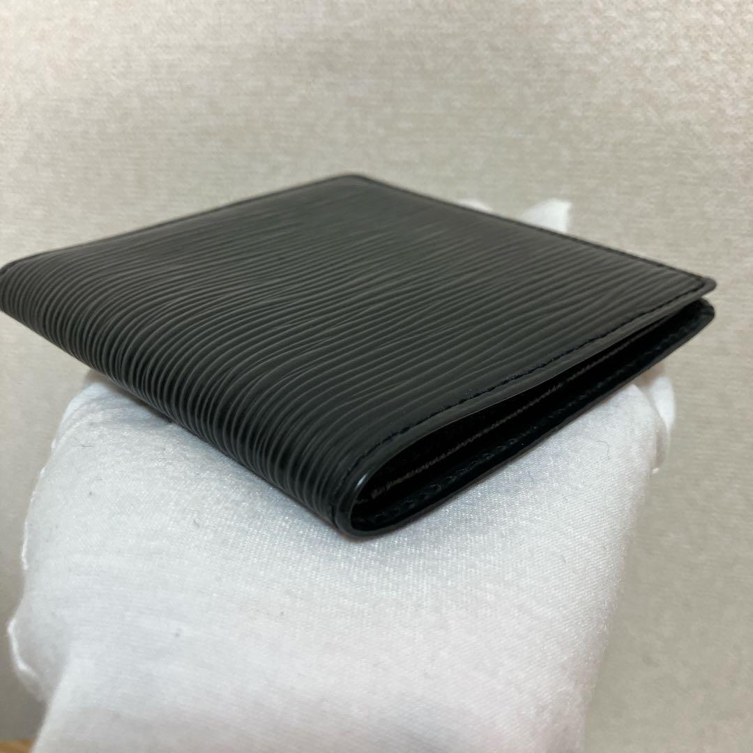 ヴィトン　ポルトビエ 6 カルトクレディ カードケース 二つ折り　エピ　ノアール