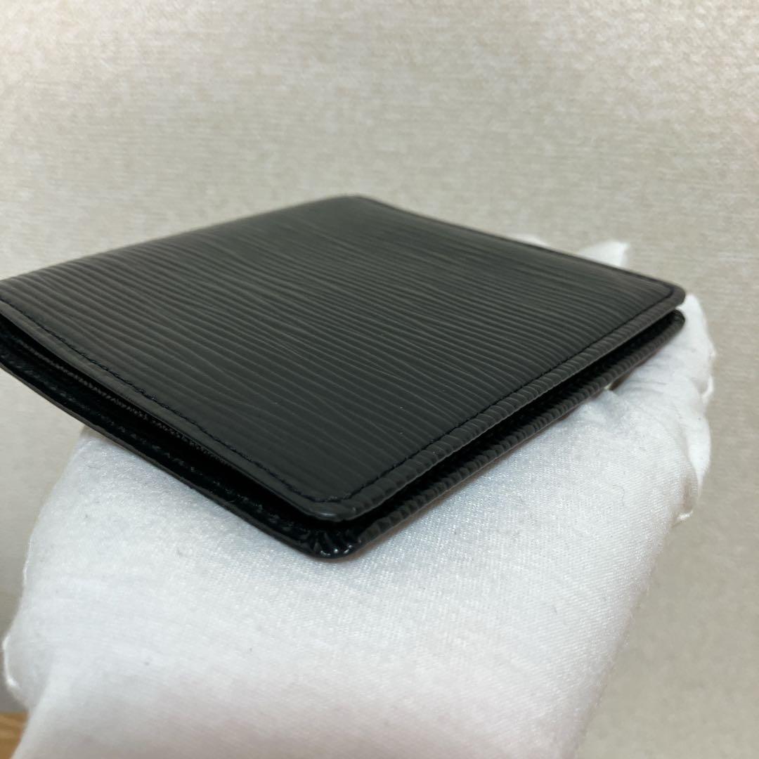 ヴィトン　ポルトビエ 6 カルトクレディ カードケース 二つ折り　エピ　ノアール