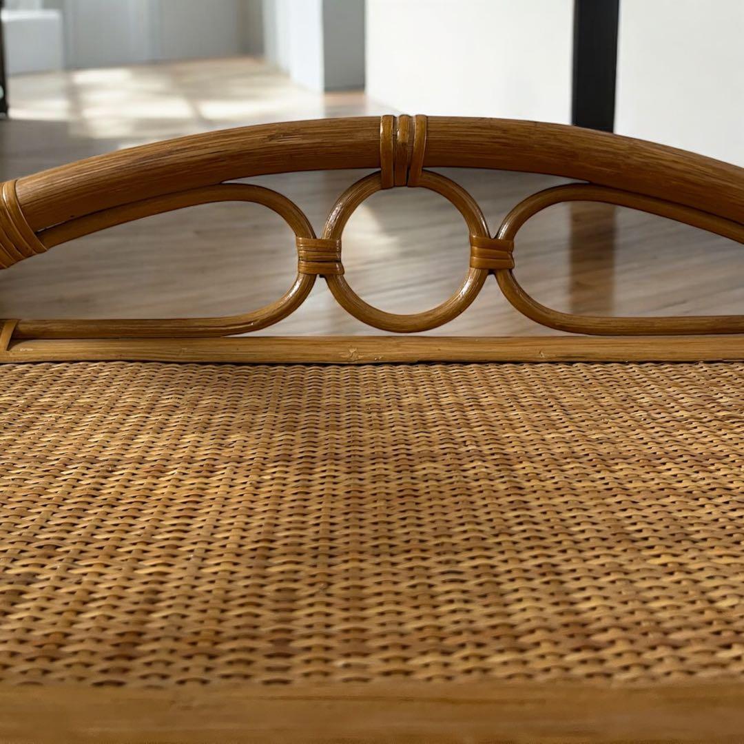 ラタン ５段 ラック 籐家具 引き出し 昭和レトロ