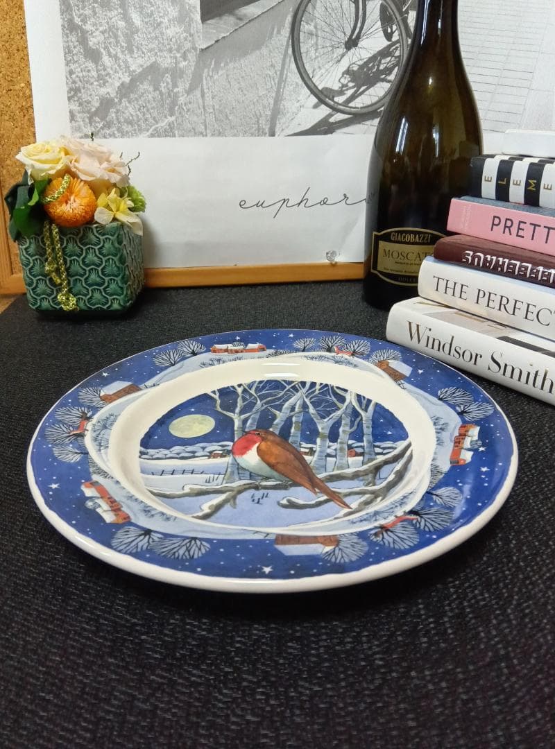 【ピノノ】EBミッドナイトロビンプレート＆クリスマスドレッサーティータオル