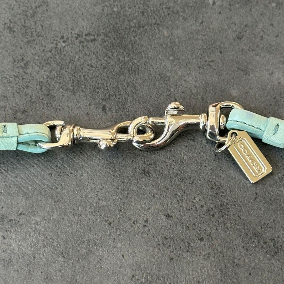 希少✨COACH Turn Lock Legacy Stripe pouch