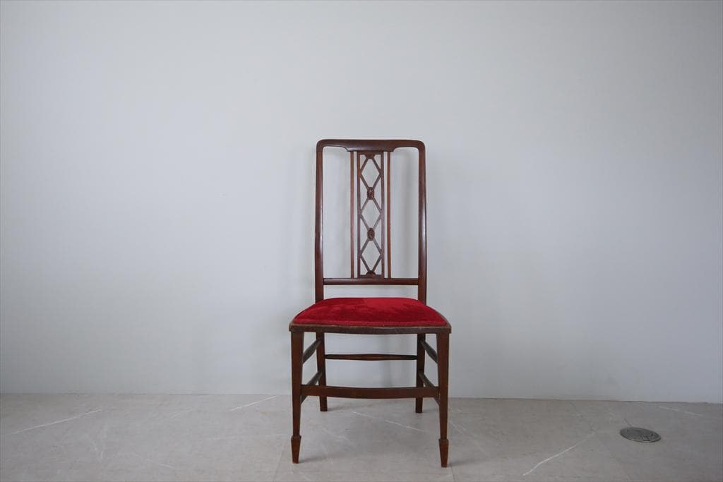 英国アンティーク木製ベッドルームチェア/椅子ダイニングイス/飾り棚88-68-2