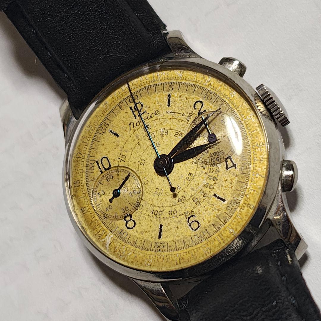 ランデロン　希少コラムホイール式　手巻き クロノグラフ 腕時計