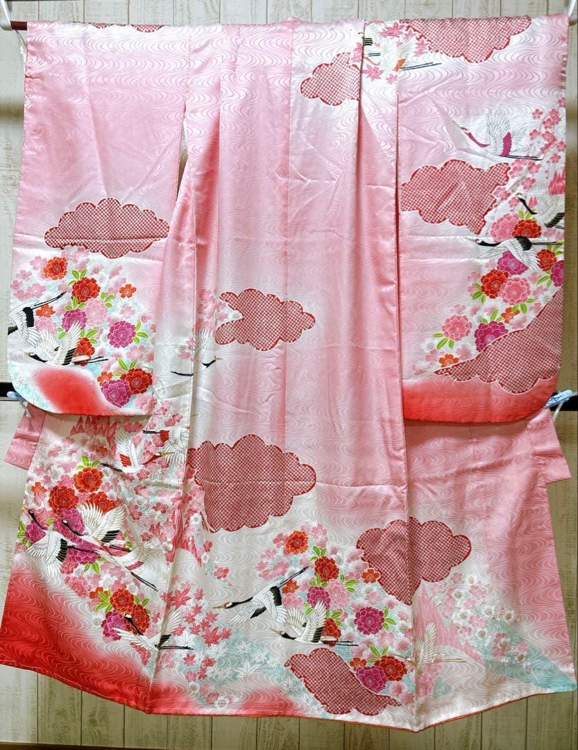 本格!!正絹♡七五三　7歳　女の子　フルセット　一式　ピンク　鶴