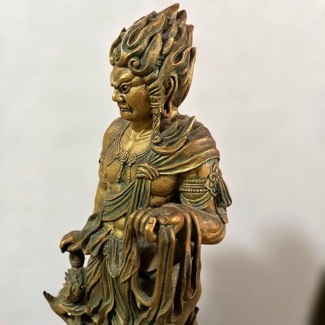 松久宗林　不動明王　青銅　仏像　美品