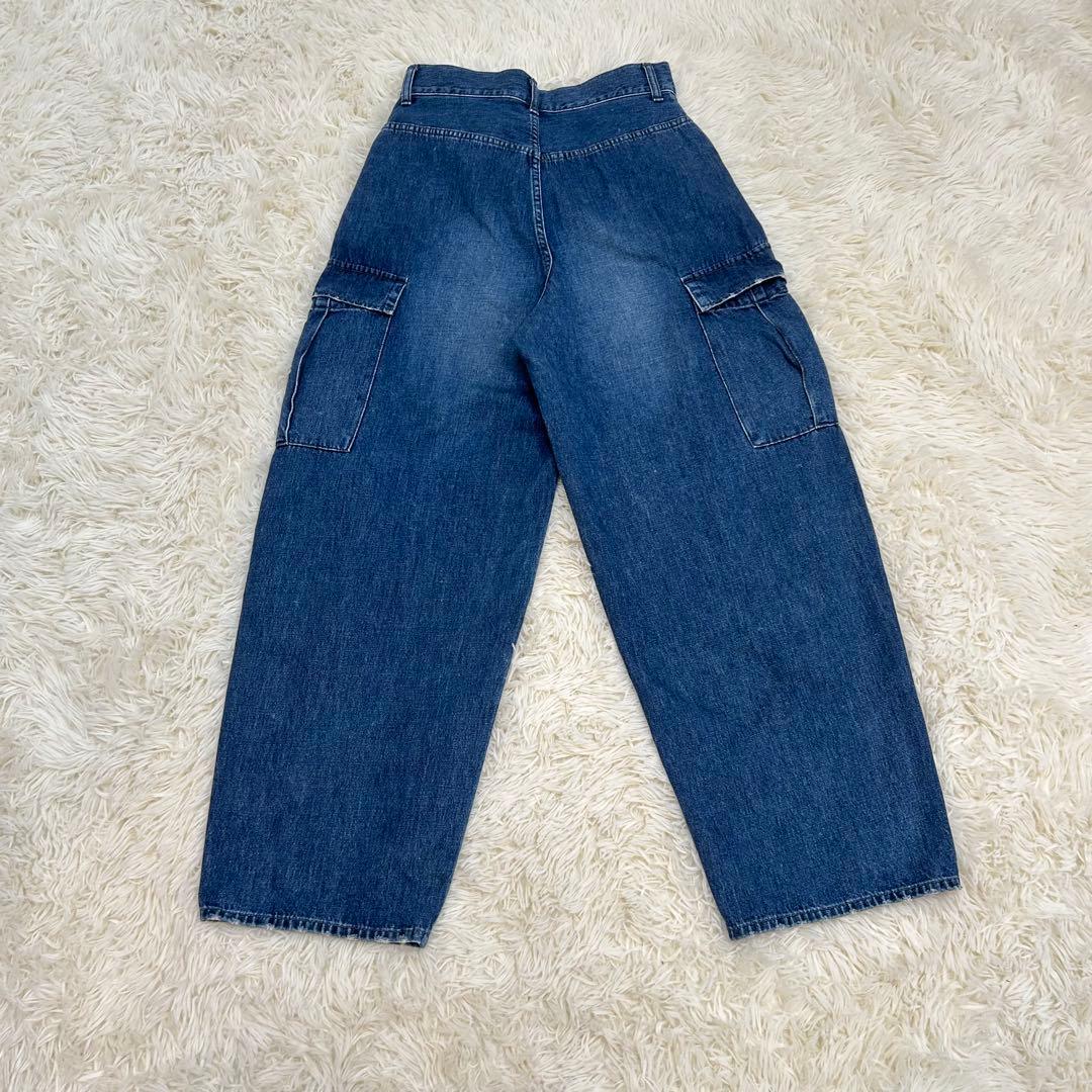 【完売品】Johnbull カーヴィーカーゴデニム　インディゴブルー　M