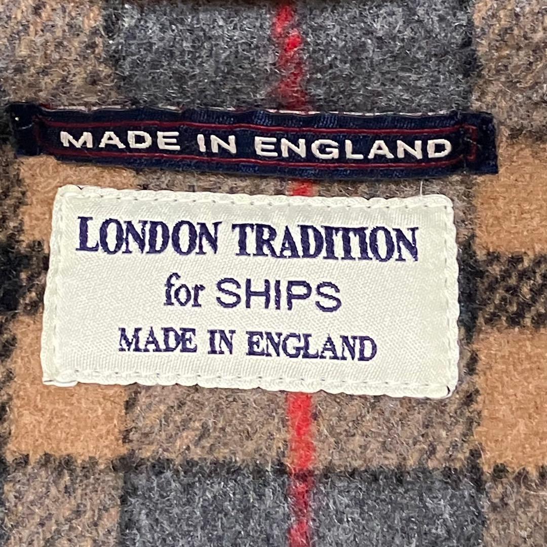 SHIPS ダッフルコート 34 美品 イングランド製 キャメル 上品 シンプル