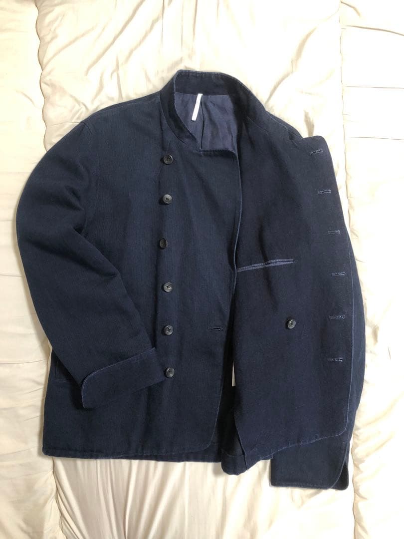 sus-sous コックジャケット　インディゴ　リネン