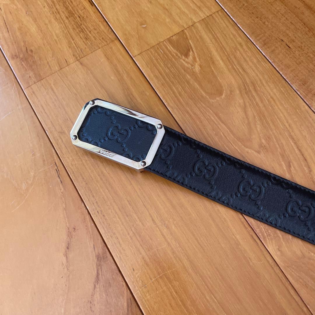 今だけ値下げ GUCCI ブラックレザーベルト