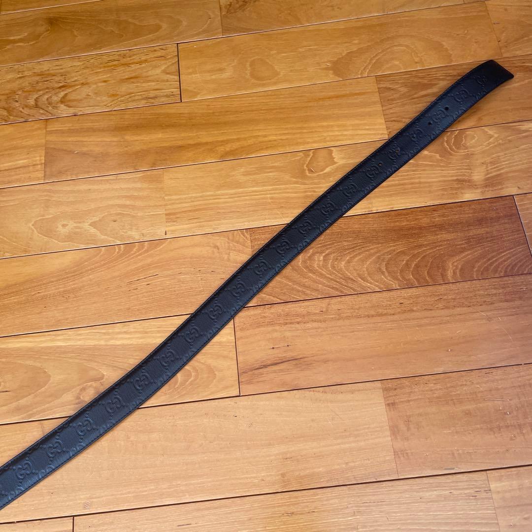 今だけ値下げ GUCCI ブラックレザーベルト