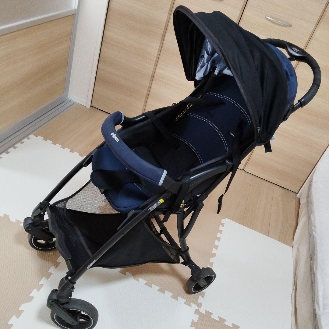 美品　ピジョン　B型ベビーカーBingle（ビングル） BB2　ネイビー