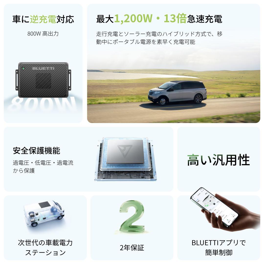 【2年保証】BLUETTI Charger 2 1200W 対応走行充電器