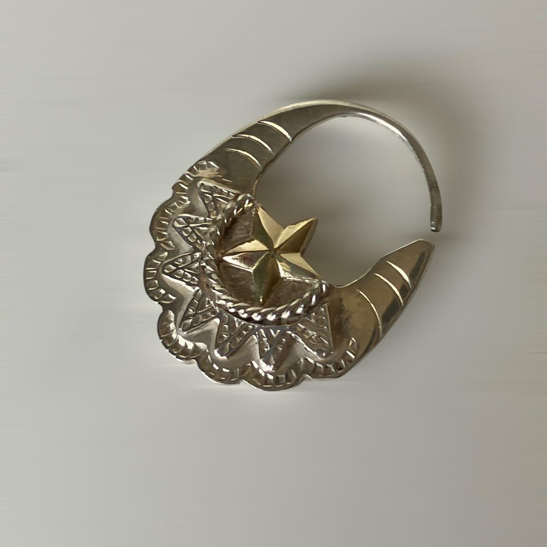 シルバー925×18Kピアス(太陽)左耳用