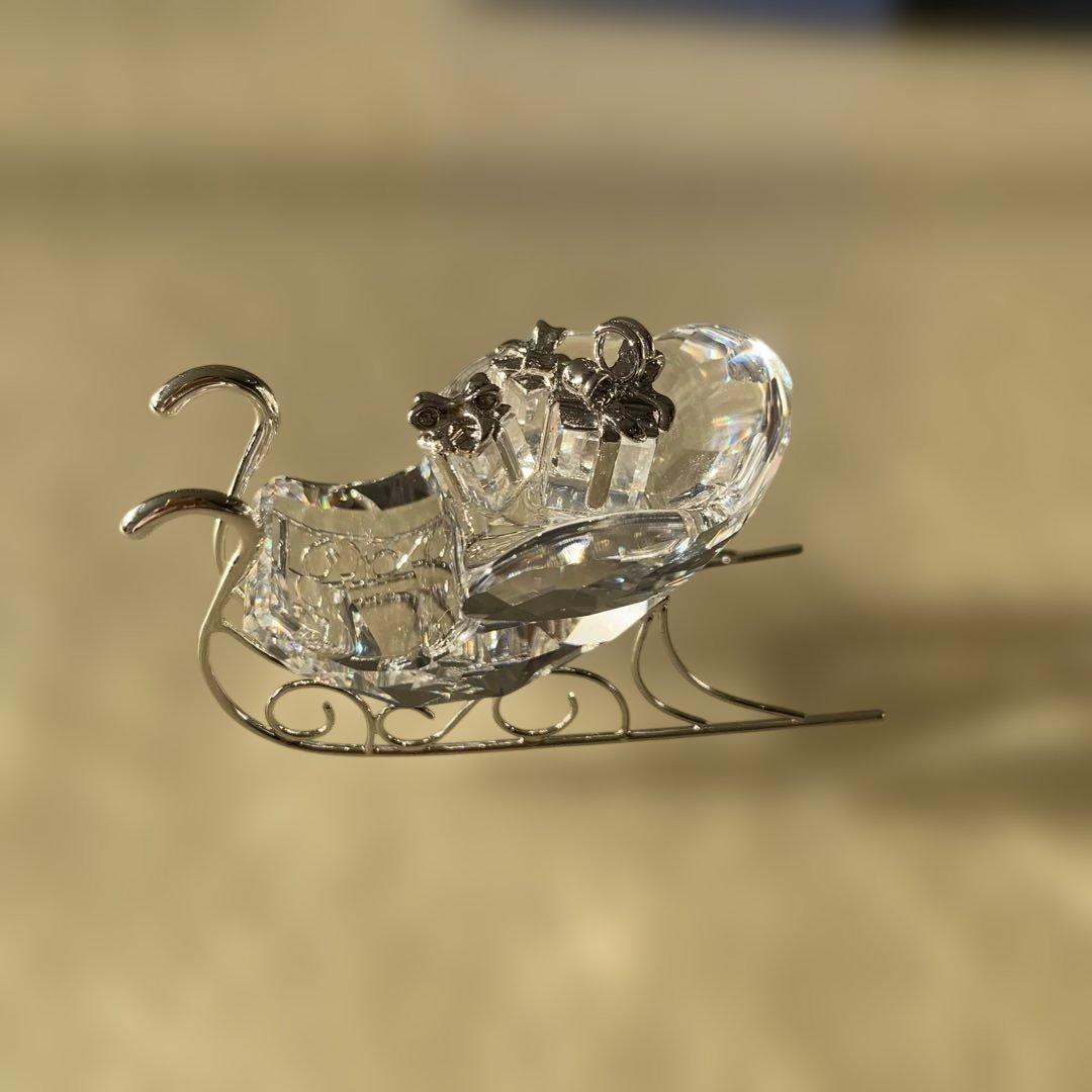 スワロフスキー クリスマス　オーナメント　ソリ　SWAROVSKI 置物