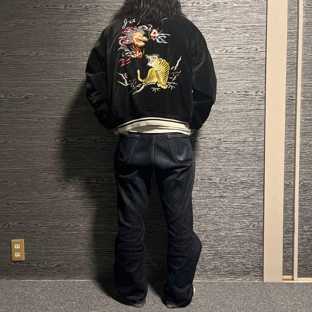 着画あり　黒　別珍　リバーシブル　スカジャン　NEYRIES