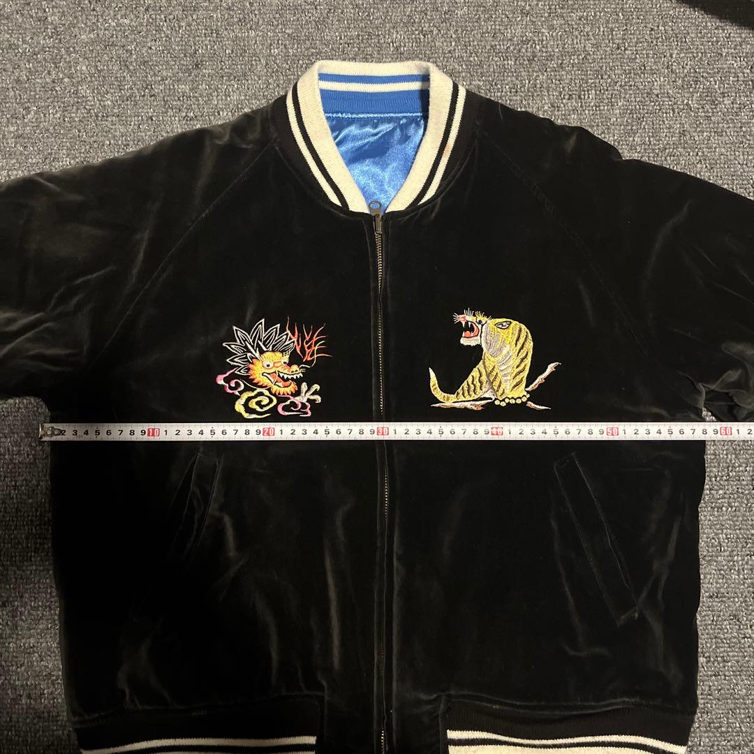 着画あり　黒　別珍　リバーシブル　スカジャン　NEYRIES