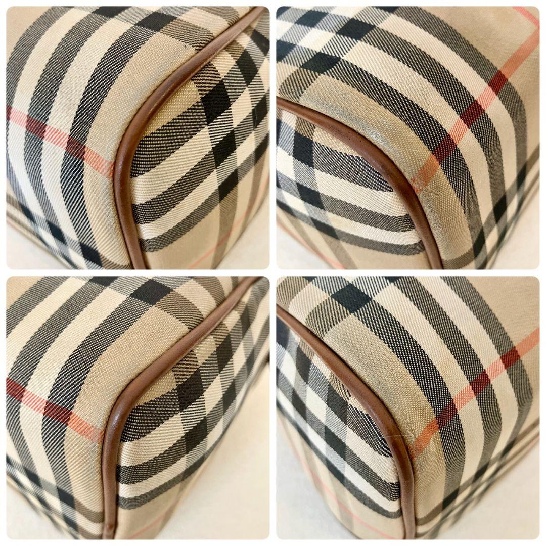 ヴィンテージ バーバリー ミニボストンバッグ ノバチェック シャドーホース