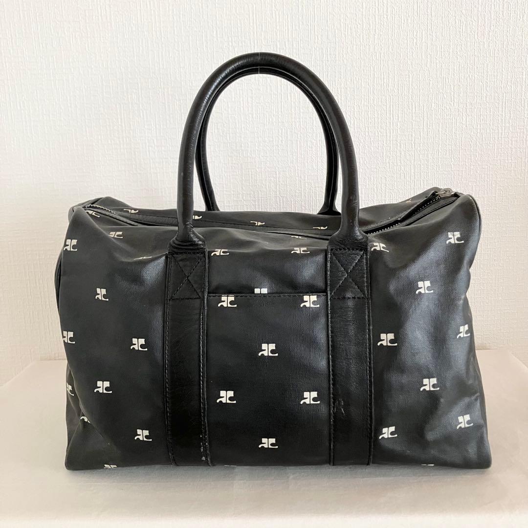 クレージュ/ボストンバッグ ロゴ総プリント