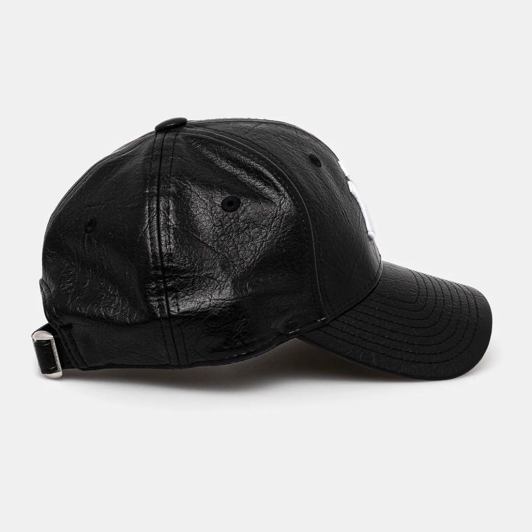 NEWERA 9Forty NY ヤンキース キャップ 帽子 ブラック レザー