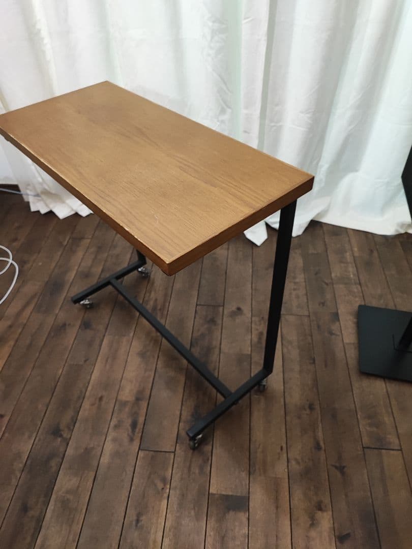 サイドテーブル 木製天板 金属脚