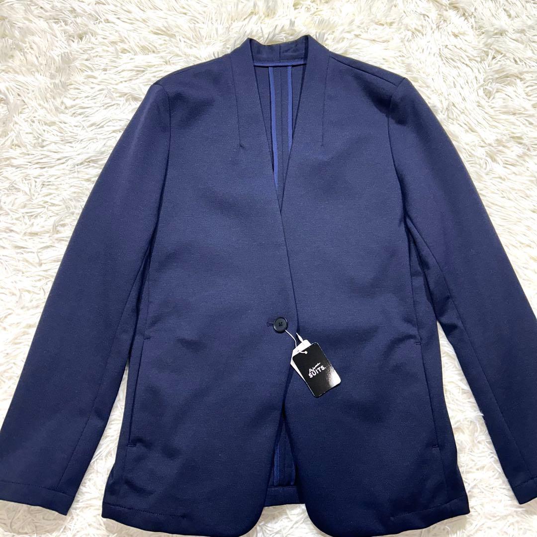 【未使用タグ付☆洗える♪】レディース パジャマスーツ セットアップ ネイビー M