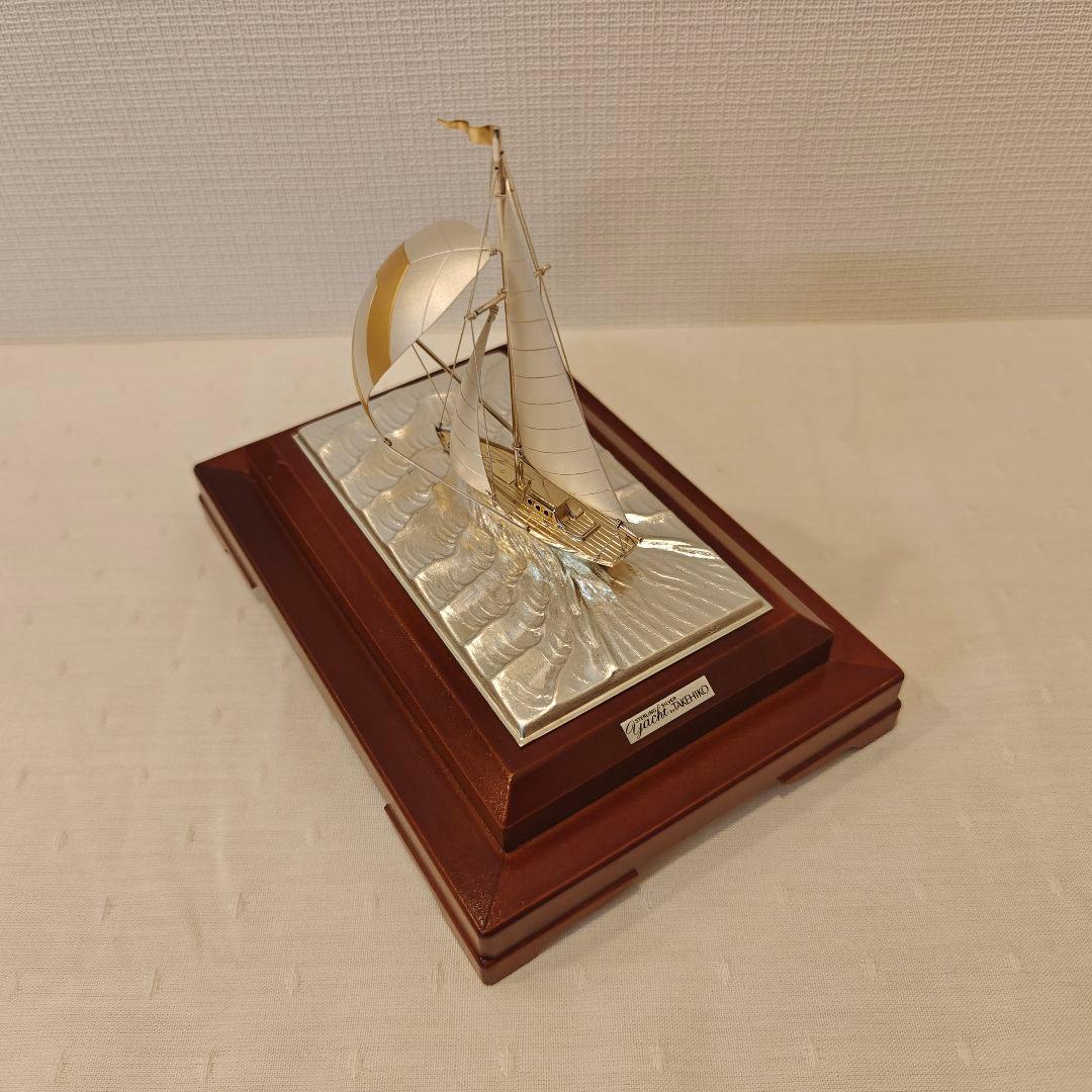 銀製　武比古　ヨット　置物　美品　SILVER 985 船