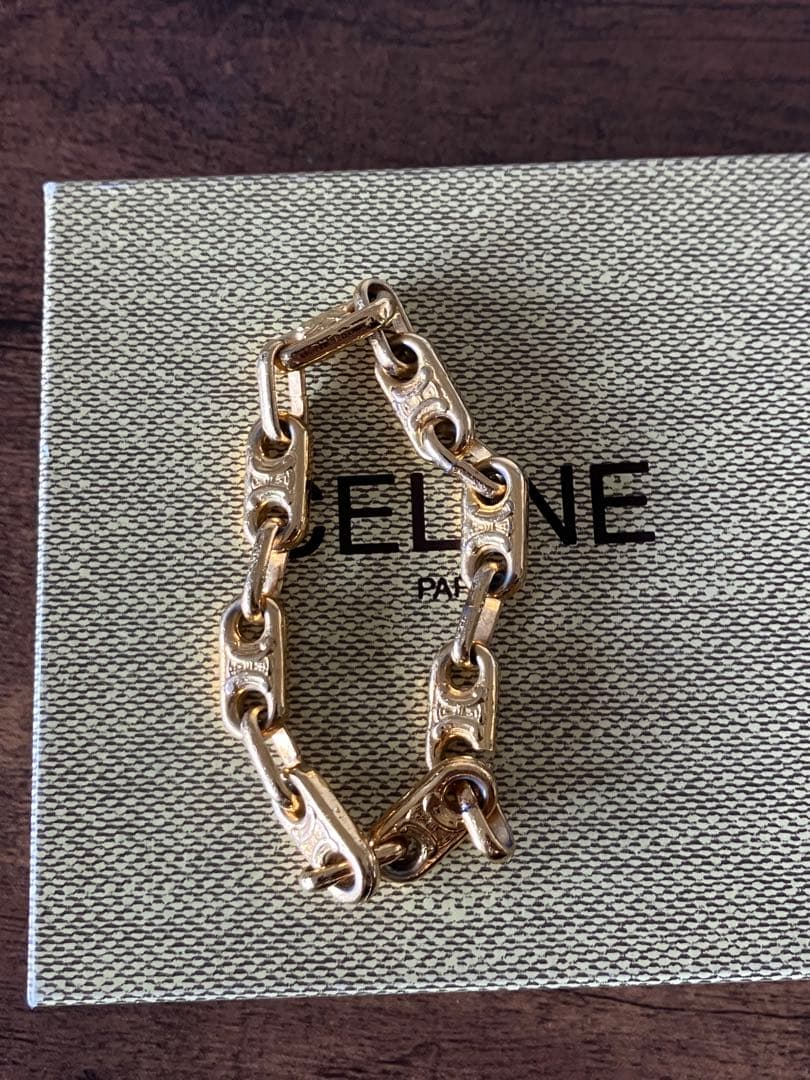 CELINEセリーヌ　ブレスレット　マカダム　トリオンフ　ゴールド