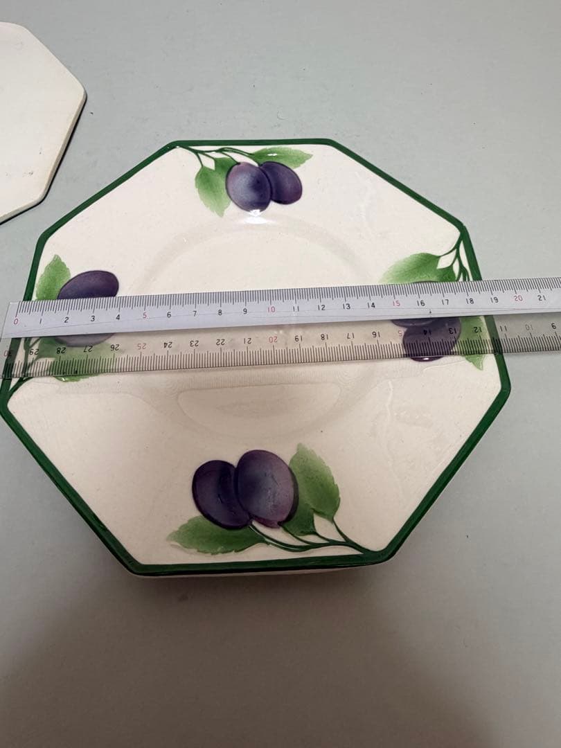 ビレロイ＆ボッホ、アンティーク、ファイアンス焼きケーキ皿、3枚セット