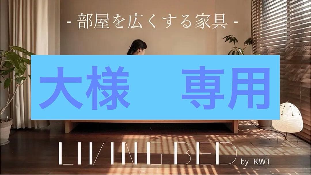 【大！！】建築家二人暮らし　LIVING BED セミダブル×和紙畳