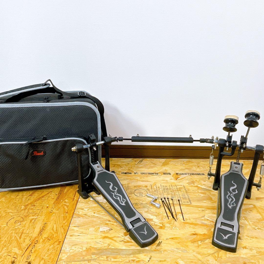 ツインペダル　ツーバスPearlケース付き　ドラム用