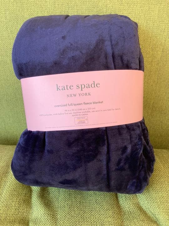 kate spade full/queen フリースブランケット