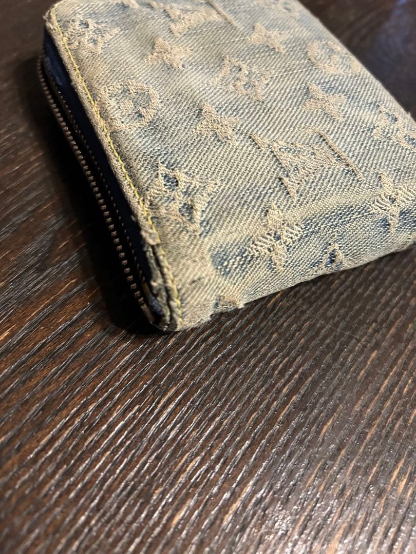 ヴィトン　ルイ・ヴィトン　デニム　財布　ジッピー　二つ折り　LV ジャンク
