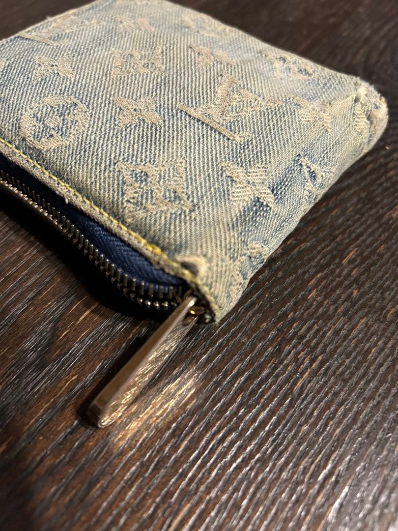 ヴィトン　ルイ・ヴィトン　デニム　財布　ジッピー　二つ折り　LV ジャンク