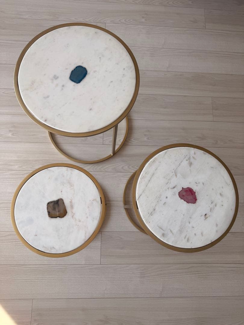 【KARE DESIGN】大理石 ネストテーブル 3点セット ドイツ製