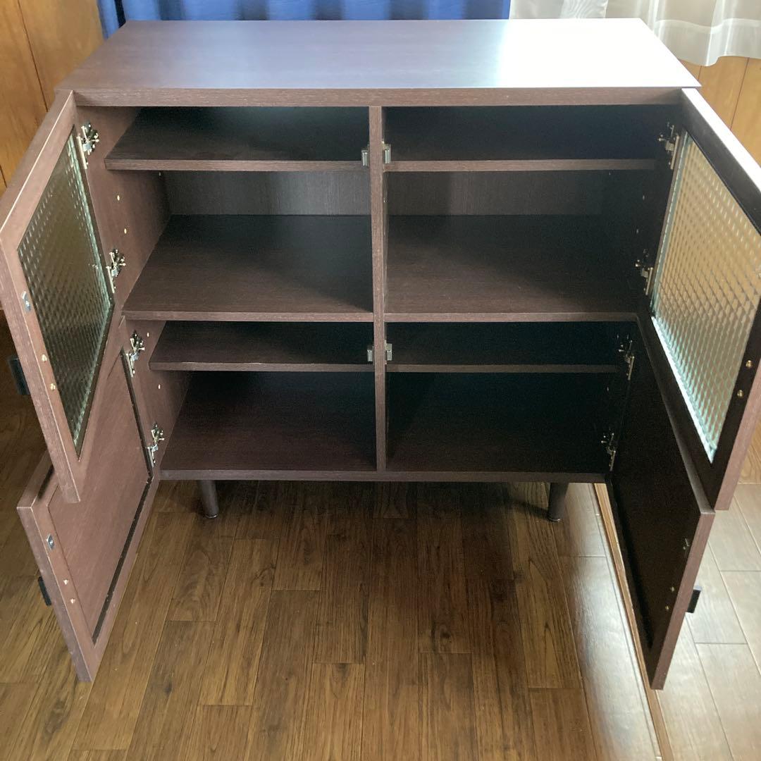 キャビネット　ミッドセンチュリー風　レトロモダン　ウッド製　アンティーク