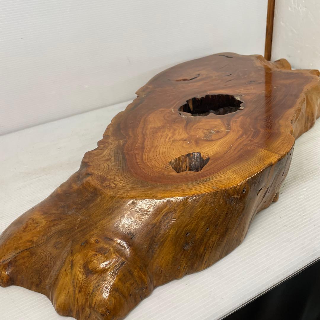 天然木　無垢材　花台　欅天然木　飾り木