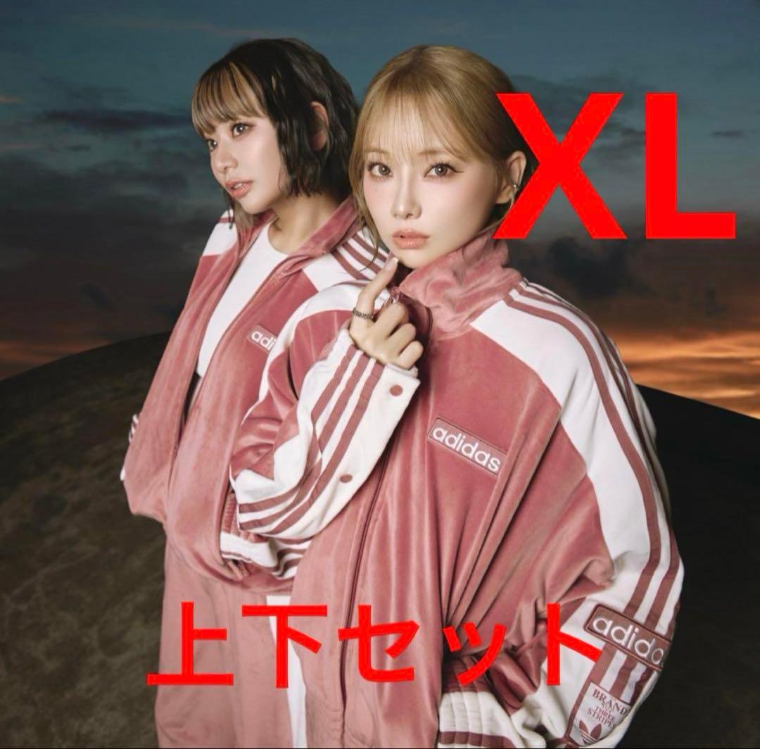 トップス adidas w adibreak velour tt tp pink XL