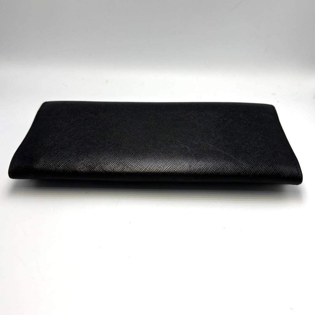 PRADA プラダ 長財布 サフィアーノレザー ブラック ロゴ レディース 箱