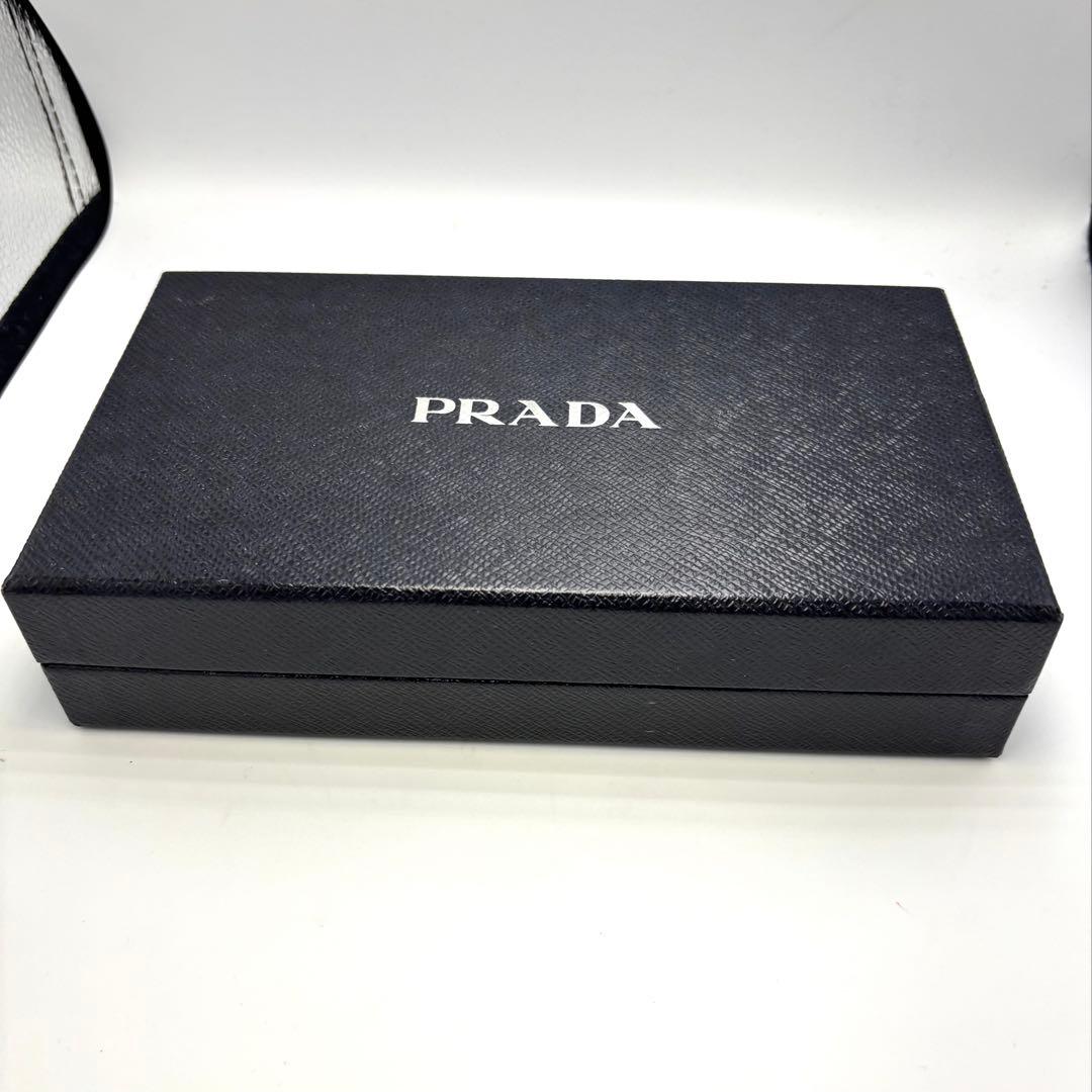 PRADA プラダ 長財布 サフィアーノレザー ブラック ロゴ レディース 箱