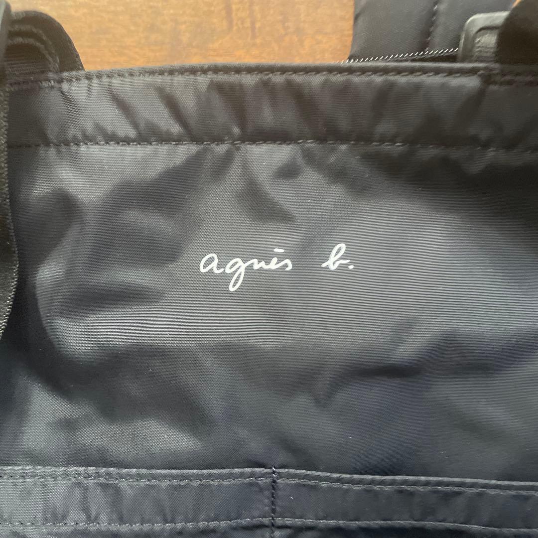 agnès b. ブラック マザーズバッグ難あり