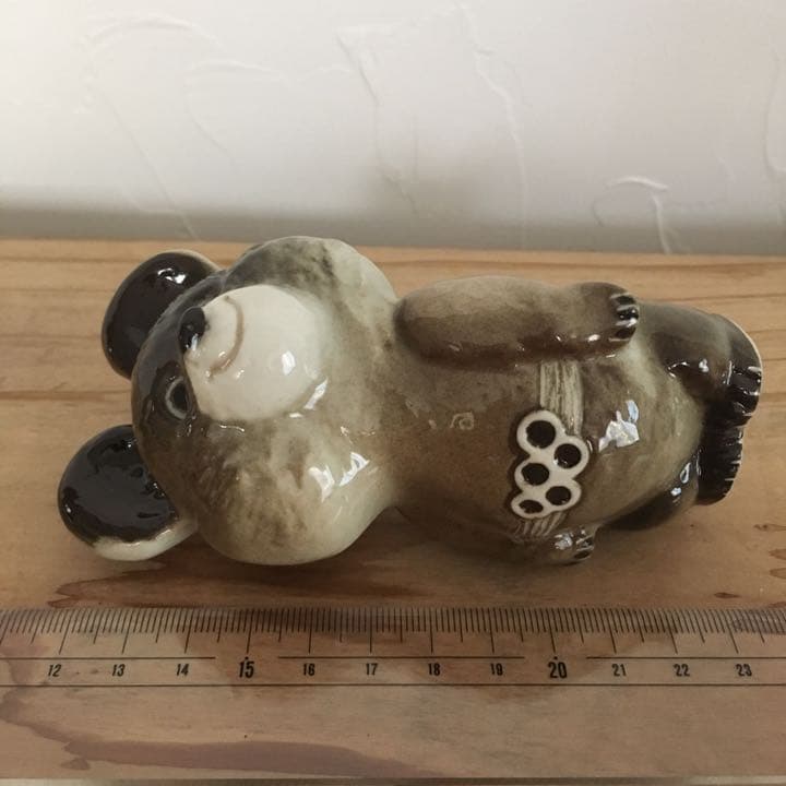 モスクワオリンピック マスコットキャラクター ミーシャ 置物 陶器製フィギュア