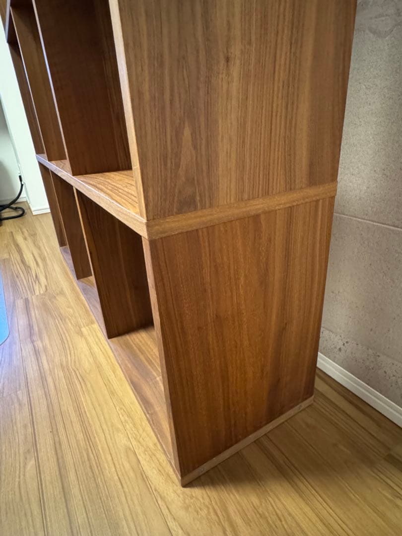 無印良品　スタッキングシェルフセット・３段×３列・ウォールナット材