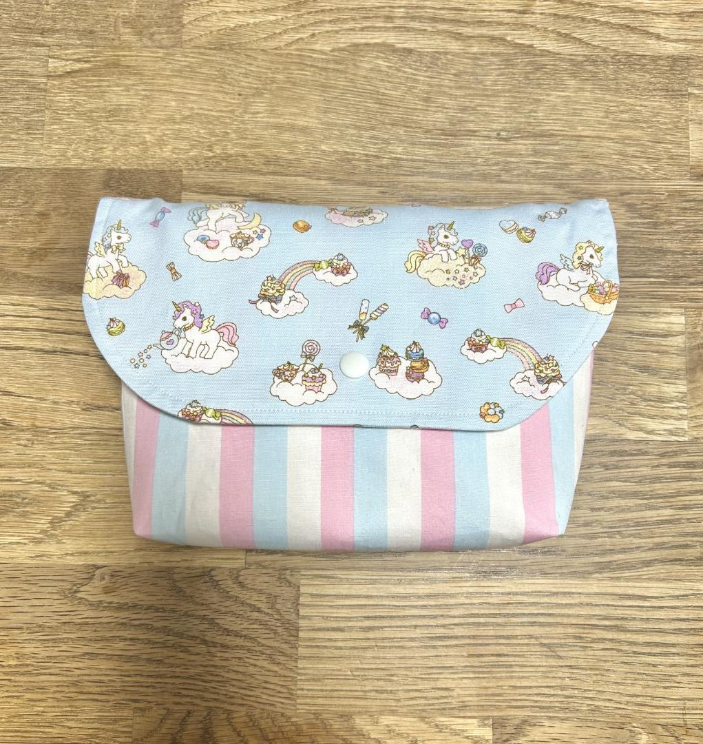 【オーダー品】横入れお弁当袋　封筒型お弁当袋　ユニコーン 1