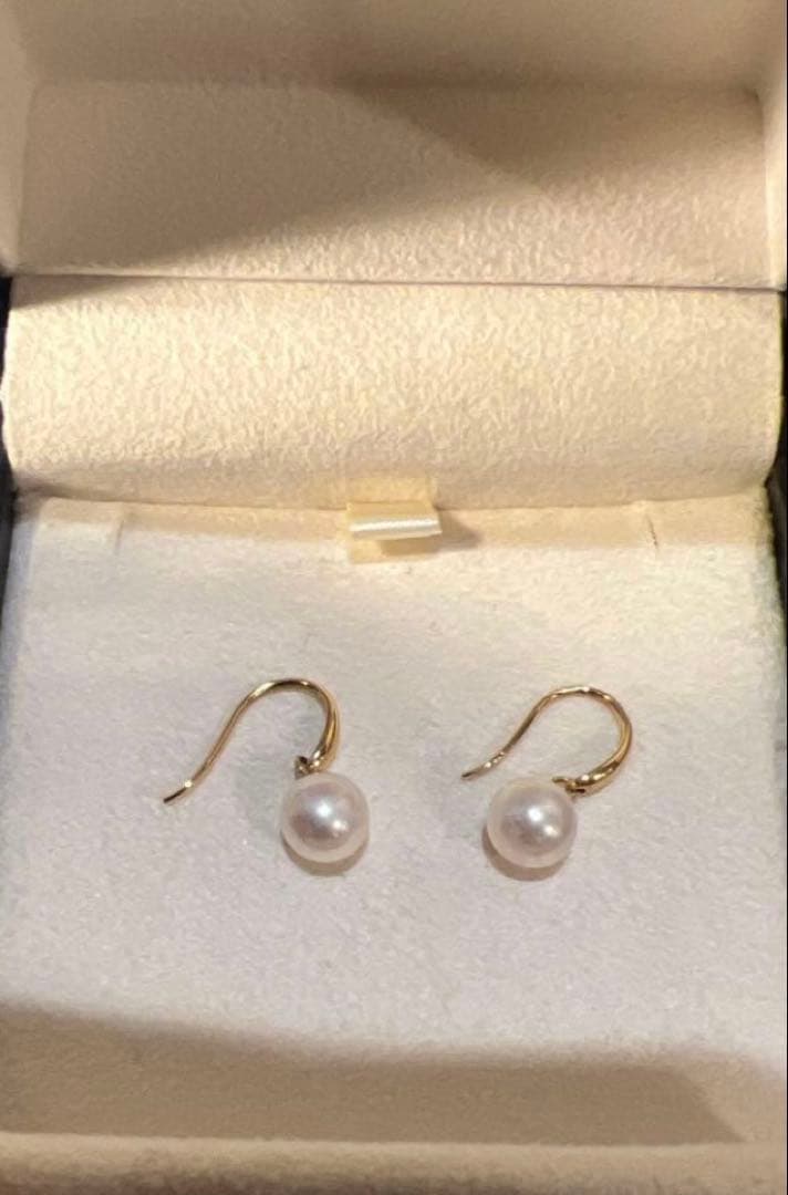 m*i様 現行品VA 18K あこやパール フックタイプピアス